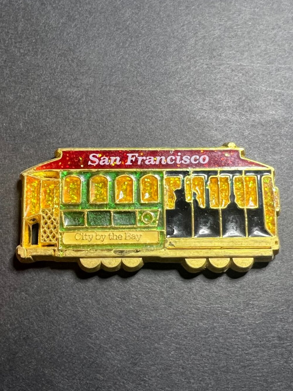San Francisco Enamel Metal City by the Bay Trolley Streetcar Refrigerator Magnet